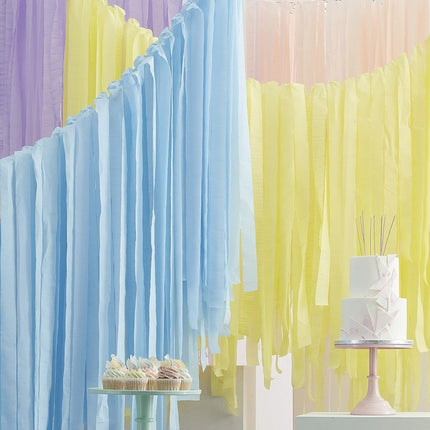 Gekleurde Wanddecoratie Slingers Pastel van Ginger Ray koop je bij Partywinkel