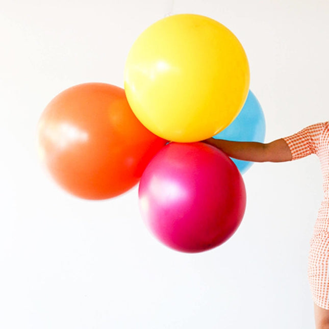 Gele Ballon Metallic Zesty Yellow 80cm van Folat koop je bij Partywinkel