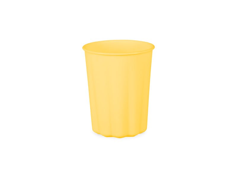 Gele Beker Herbruikbaar 220ml 4st van Partydeco koop je bij Partywinkel