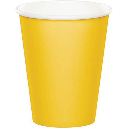 Gele Bekers 256ml 8st van Creative Converting koop je bij Partywinkel