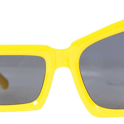 Gele Bril Asymmetrisch van Fiestas Guirca koop je bij Partywinkel