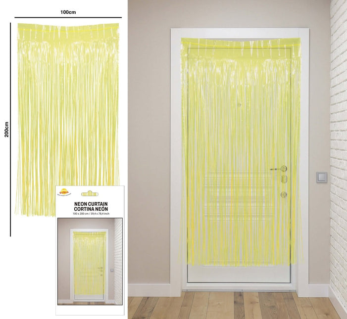 Gele Deurgordijn 2m van Fiestas Guirca koop je bij Partywinkel