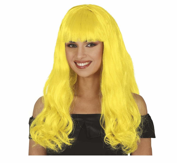 Gele Pruik Lang Haar van Fiestas Guirca koop je bij Partywinkel