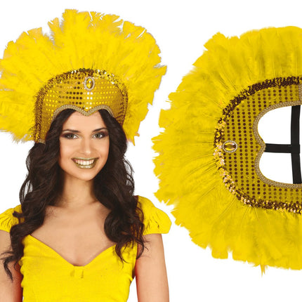 Gele Tooi Veren En Glitters van Fiestas Guirca koop je bij Partywinkel