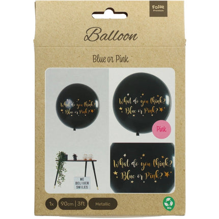 Gender Reveal Ballon Meisje Metallic 90cm van Folat koop je bij Partywinkel