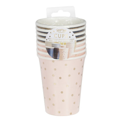 Gender Reveal Bekers 13,5cm 8st van Ginger Ray koop je bij Partywinkel