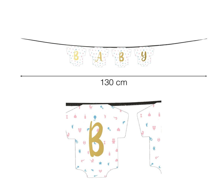 Gender Reveal Slinger Baby 1,3m van Fiestas Guirca koop je bij Partywinkel