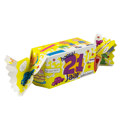 Geschenkdoosje 21 Jaar 26cm van Paper Dreams koop je bij Partywinkel