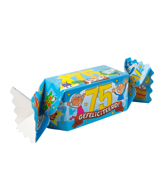 Geschenkdoosje 75 Jaar 26cm van Paper Dreams koop je bij Partywinkel