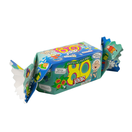 Geschenkdoosje 80 Jaar 26cm van Paper Dreams koop je bij Partywinkel