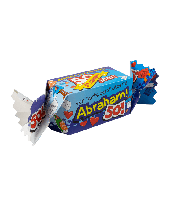 Geschenkdoosje Abraham 50 Jaar 26cm van Paper Dreams koop je bij Partywinkel