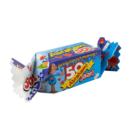 Geschenkdoosje Abraham 50 Jaar 26cm van Paper Dreams koop je bij Partywinkel