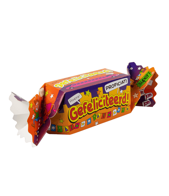 Geschenkdoosje Gefeliciteerd 26cm van Paper Dreams koop je bij Partywinkel