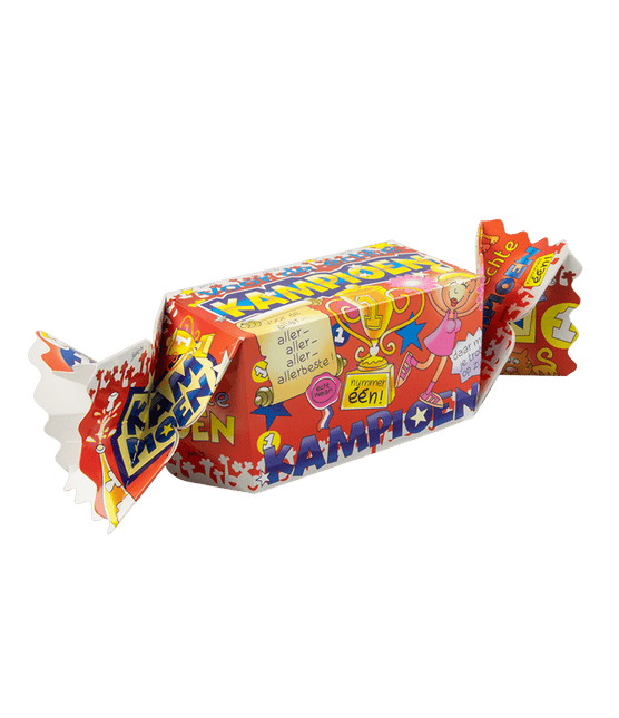 Geschenkdoosje Kampioen 26cm van Paper Dreams koop je bij Partywinkel