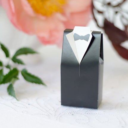 Geschenkdoosjes Bruidegom 9,5cm 10st van Partydeco koop je bij Partywinkel