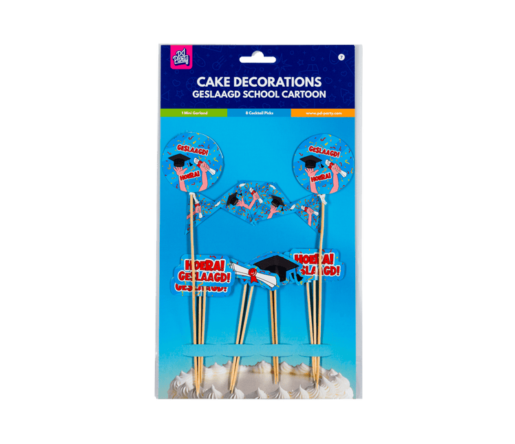 Geslaagd Taarttopper 30cm van Paper Dreams koop je bij Partywinkel