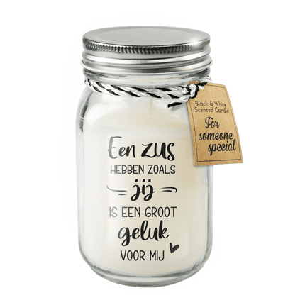 Geurkaars Zus 14cm van Paper Dreams koop je bij Partywinkel