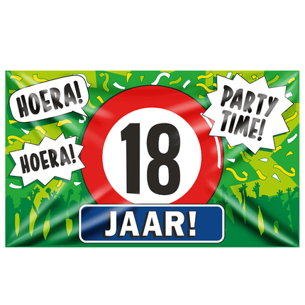 Gevelvlag 18 Jaar 1,5m van Paper Dreams koop je bij Partywinkel