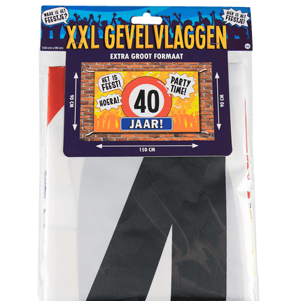 Gevelvlag 40 Jaar 1,5m van Paper Dreams koop je bij Partywinkel