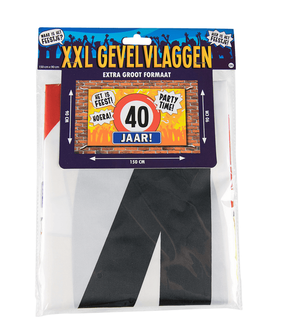 Gevelvlag 40 Jaar 1,5m van Paper Dreams koop je bij Partywinkel