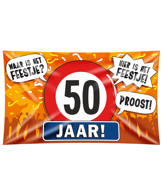 Gevelvlag 50 Jaar 1,5m van Paper Dreams koop je bij Partywinkel