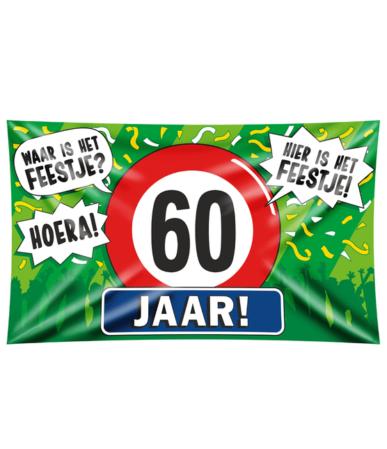 Gevelvlag 60 Jaar 1,5m van Paper Dreams koop je bij Partywinkel