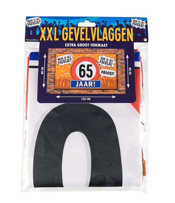 Gevelvlag 65 Jaar 1,5m van Paper Dreams koop je bij Partywinkel