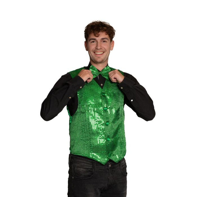Gilet + Strik Groen van Partychimp koop je bij Partywinkel