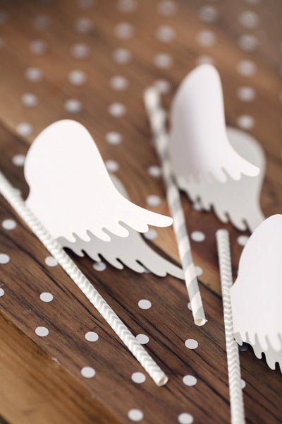 Glasdecoratie Vleugel 12,3cm 10st van Partydeco koop je bij Partywinkel