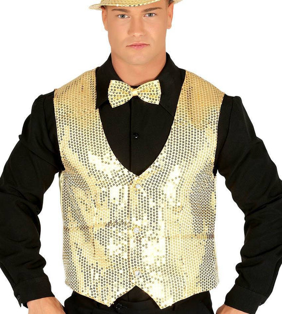 Glitter Gilet Goud van Fiestas Guirca koop je bij Partywinkel
