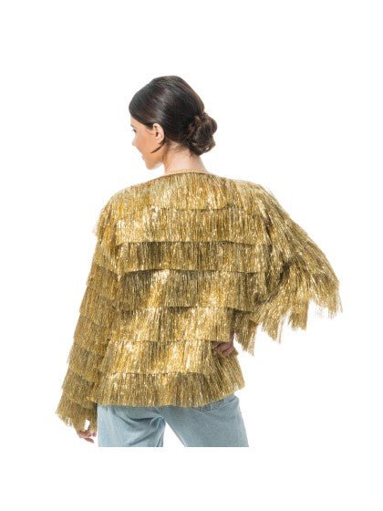 Goud Lametta Jasje Met Franjes Dames van CHAKS koop je bij Partywinkel