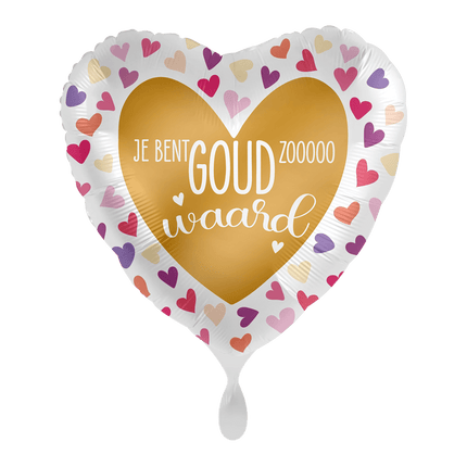 Goud Waard Helium Ballon Leeg 43cm van Premioloon koop je bij Partywinkel