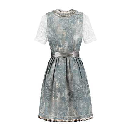 Goud Zilveren Dirndl Jurk Oktoberfest Dames 2 Delig van Haus Huberts koop je bij Partywinkel