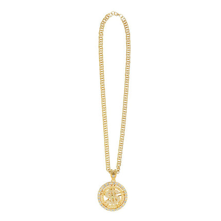 Goud Zilveren Ketting Dollar van Boland koop je bij Partywinkel