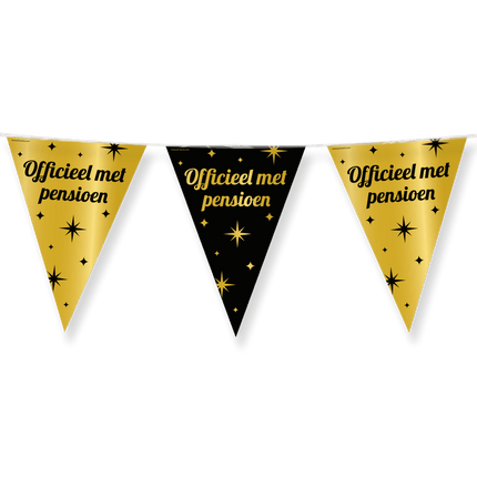 Goud Zwarte Pensioen Slinger 10m van Paper Dreams koop je bij Partywinkel