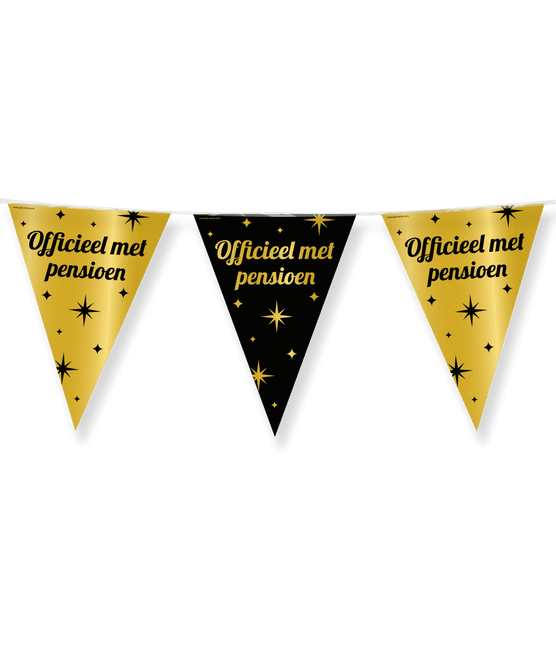 Goud Zwarte Pensioen Slinger 10m van Paper Dreams koop je bij Partywinkel