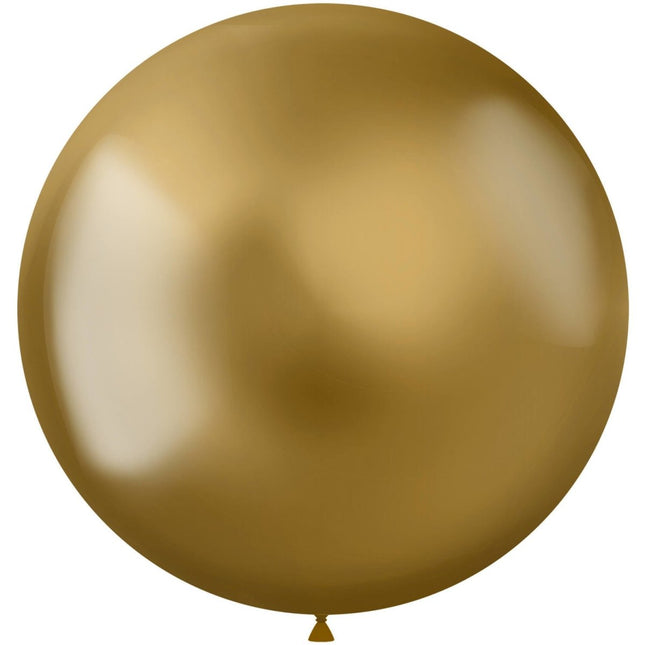 Gouden Ballonnen Chroom 48cm 5st van Folat koop je bij Partywinkel