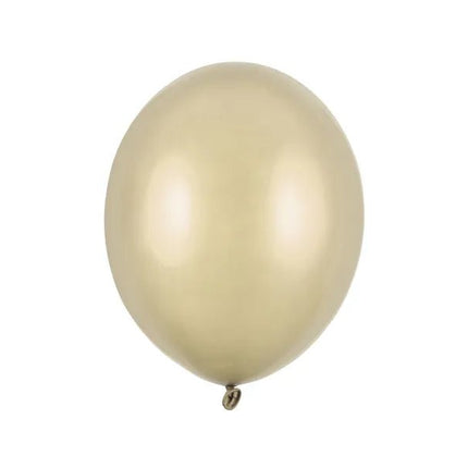 Gouden Ballonnen Metallic Cold Gold 27cm 10st van Partydeco koop je bij Partywinkel