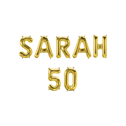 Gouden Ballonnen Set 50 Jaar Sarah 1,9m van Paper Dreams koop je bij Partywinkel