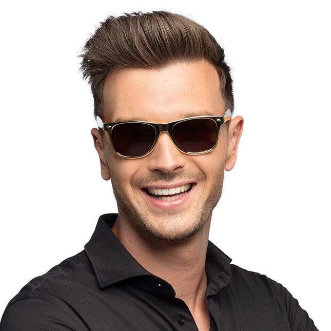 Gouden Bril Wayfarer van Boland koop je bij Partywinkel