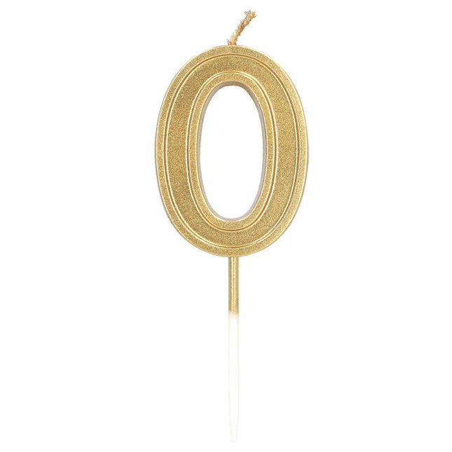Gouden Cijferkaars 0 van Boland koop je bij Partywinkel