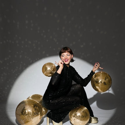 Gouden Discobal 20cm van Partydeco koop je bij Partywinkel