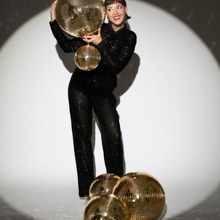 Gouden Discobal 30cm van Partydeco koop je bij Partywinkel