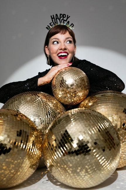 Gouden Discobal 40cm van Partydeco koop je bij Partywinkel