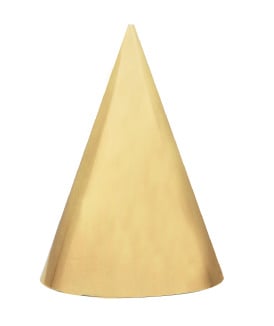 Gouden Feesthoedjes 6st van Haza Witbaard koop je bij Partywinkel