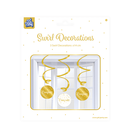 Gouden Hangdecoratie Congrats 17cm van Paper Dreams koop je bij Partywinkel