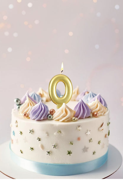 Gouden Kaars 0 Jaar Metallic 8cm van Fiestas Guirca koop je bij Partywinkel