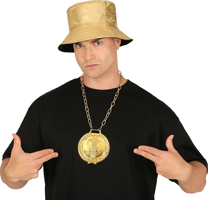 Gouden Ketting 11cm van Fiestas Guirca koop je bij Partywinkel