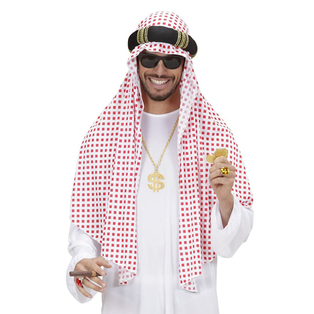 Gouden Ketting Dollar Strass van Widmann koop je bij Partywinkel