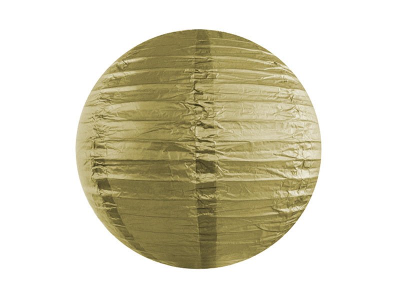 Gouden Lampion Rond 25cm van Partydeco koop je bij Partywinkel